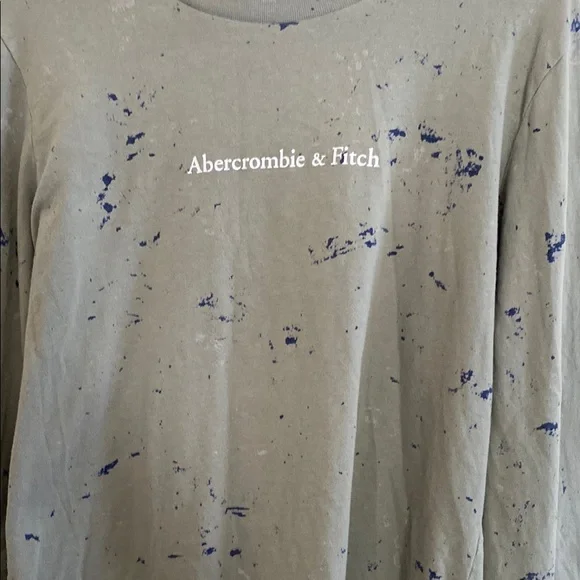 Y2K Abercrombie & Fitch Grayish Green Long Sleeve Tee Casual Comfort - Picture 5 of 5